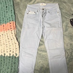 Vineyard Vines powder blue jeans size 00. Like new